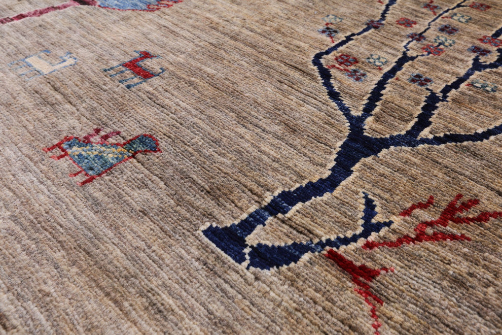 5' 2" X 7' 10" Hand-Knotted Tribal Persian Gabbeh Rug Q8022