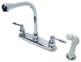 Kingston Brass 8" Centerset Kitchen Faucet, Polished Chrome