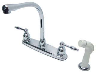 Kingston Brass 8" Centerset Kitchen Faucet, Polished Chrome