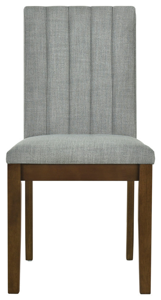 510 Design Everly Upholstered Channel-back Dining Chair Set of 2, Gray