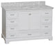 Harper 60" Bathroom Vanity, White, Carrara Marble, Single