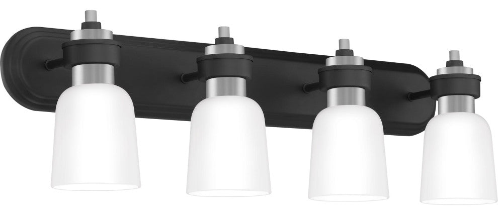 Quoizel CRD8630BN Four Light Bath, Brushed Nickel Finish