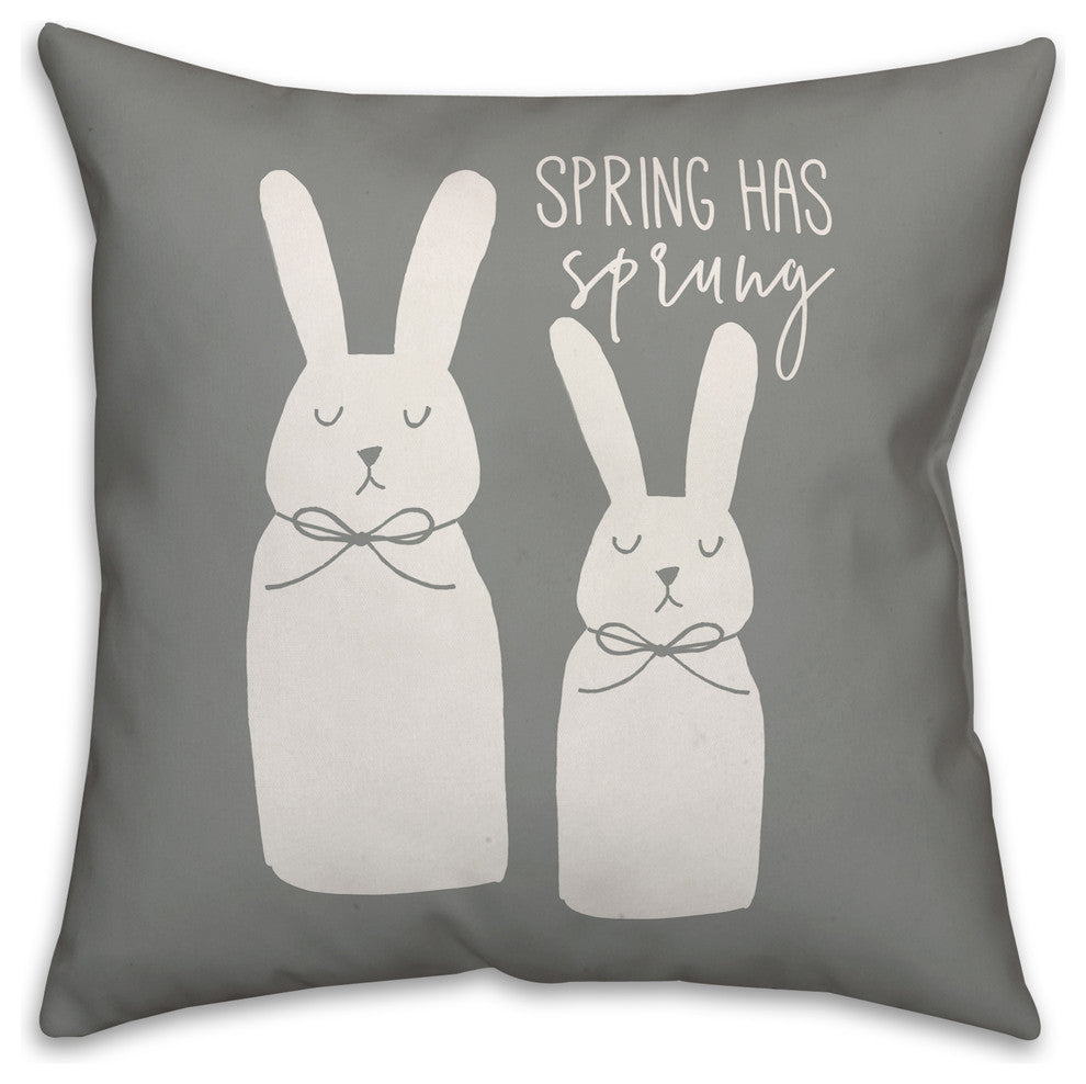 Gray Spring has Sprung 18x18 Throw Pillow