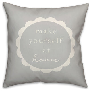 Make Yourself At Home Scalloped 5 20x20 Spun Poly Pillow