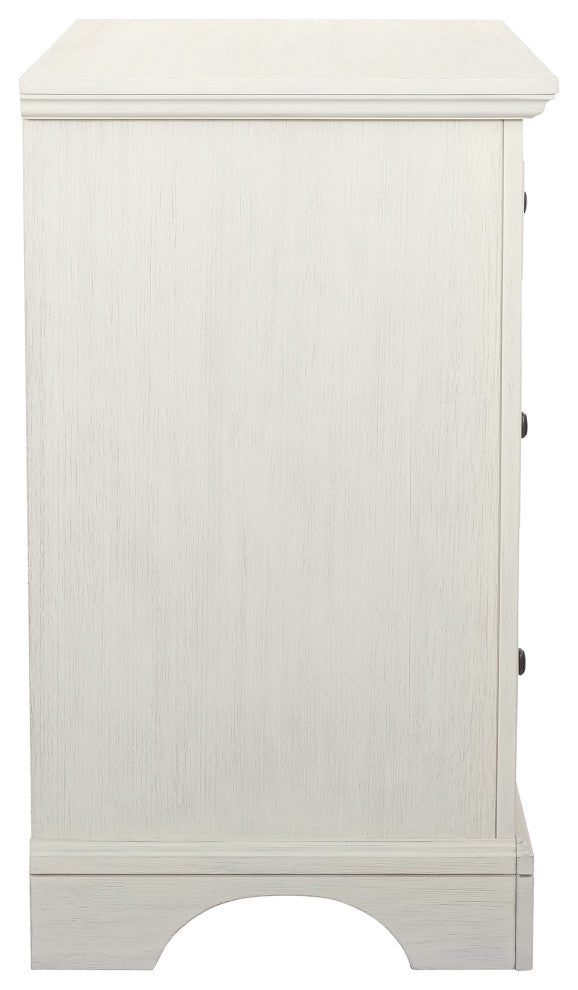 Farmhouse Basics 3 Drawer Chest, Rustic White