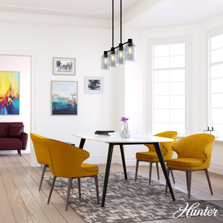 Hunter Lochemeade Natural Iron 4 Light Chandelier Ceiling Light Fixture