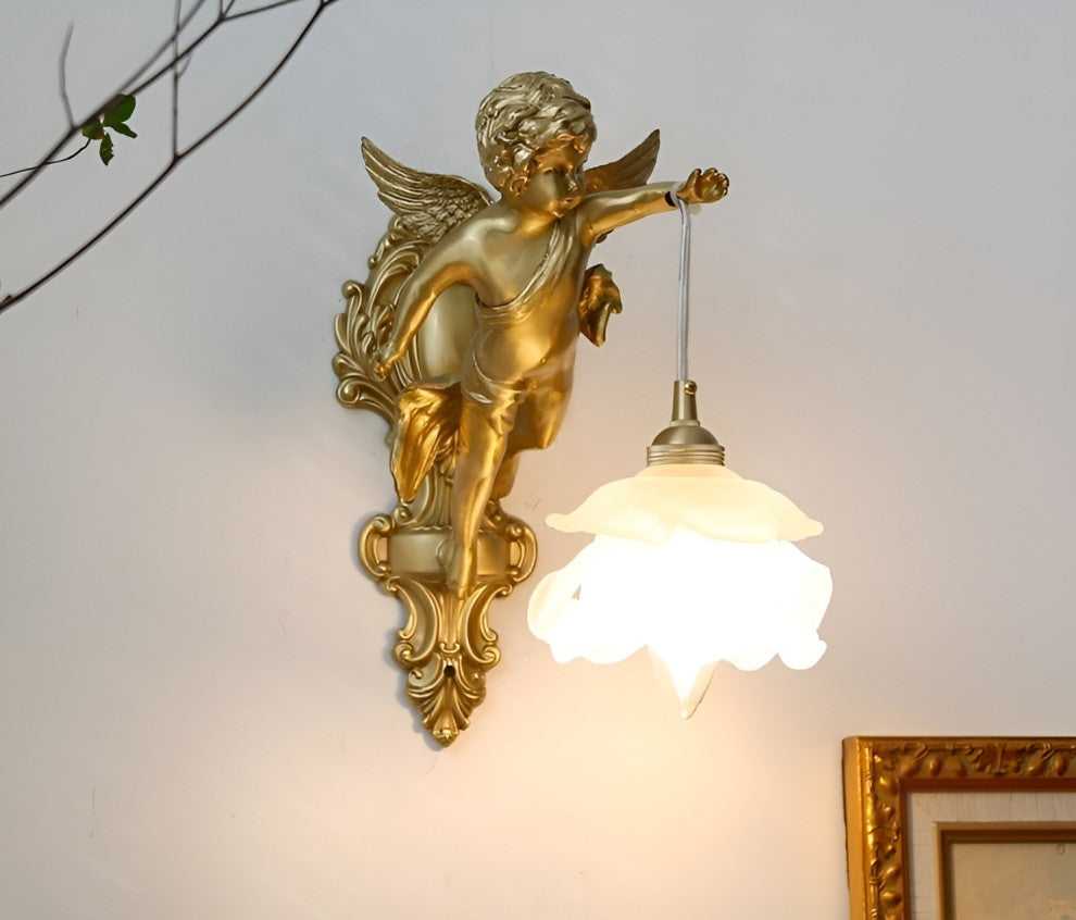 Luxury Wall Lamp in Medieval Style for Living Room, Bedroom, B, Warm Light