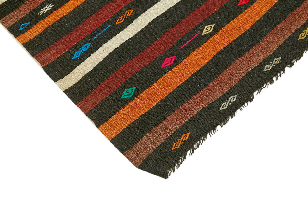 Rug N Carpet - Handmade Turkish 7' 8'' x 10' 11'' Vintage Goat Hair Kilim Rug