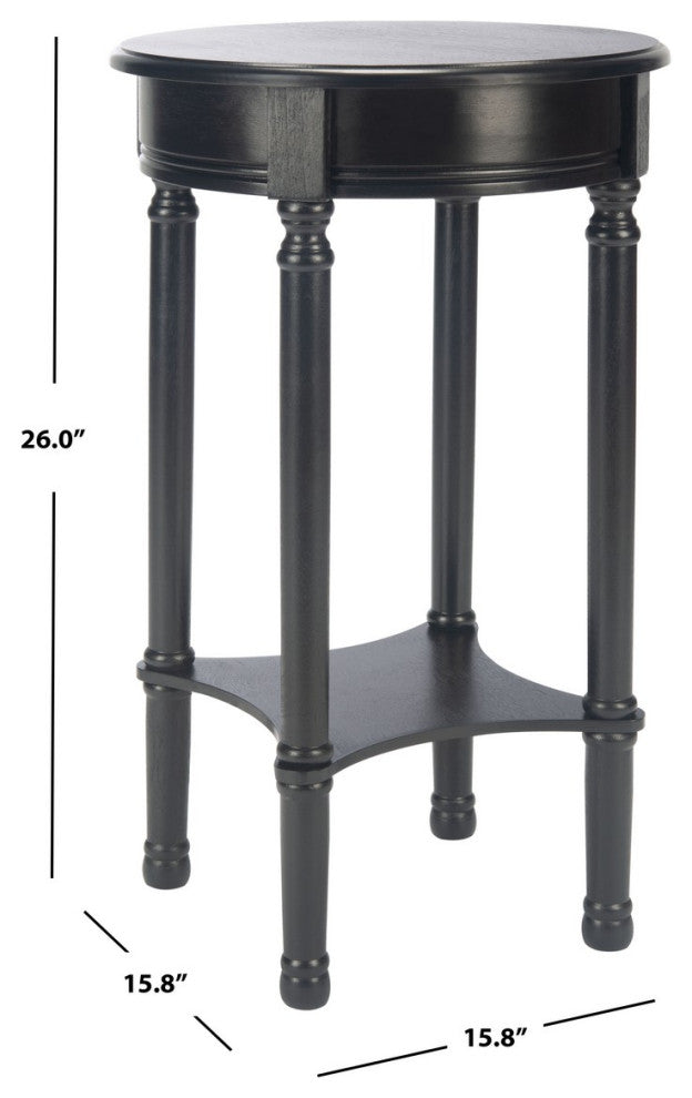 Safavieh Tinsley Round Accent Table, Black