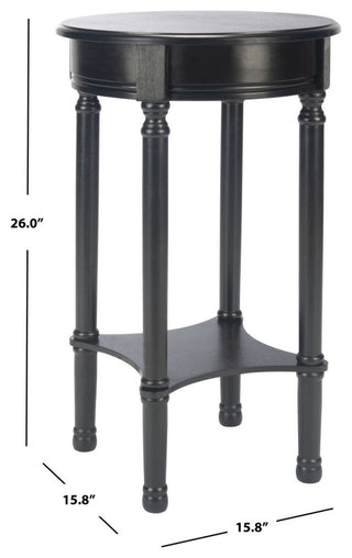 Safavieh Tinsley Round Accent Table, Black