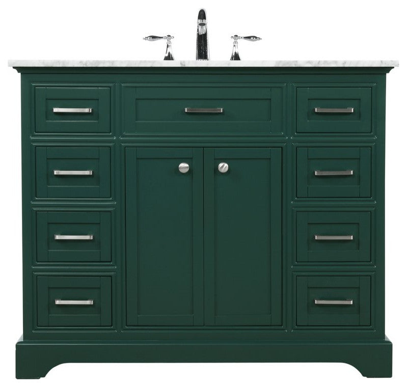 Amber Single Bathroom Vanity, Blue, Green, 42"