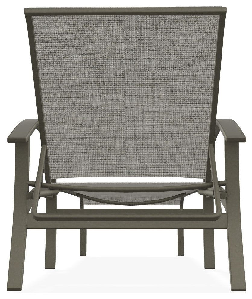 Belle Isle Sling 4-Position Outdoor Chaise Lounge, Burke/Storm