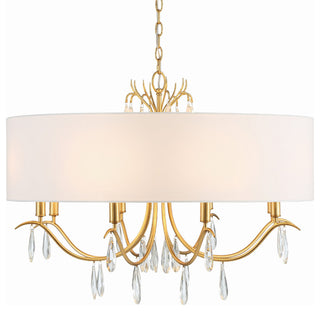 Crystorama Lighting Group ROL-18808 Rollins 8 Light 32"W Crystal - Antique Gold