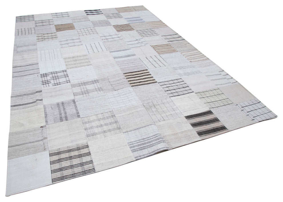 Rug N Carpet - Handmade Oriental 8' 2'' x 11' 5'' Unique Patchwork Kilim Rug