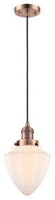 Innovations 201C-AC-G661-7 1 Light Mini Pendant, Antique Copper