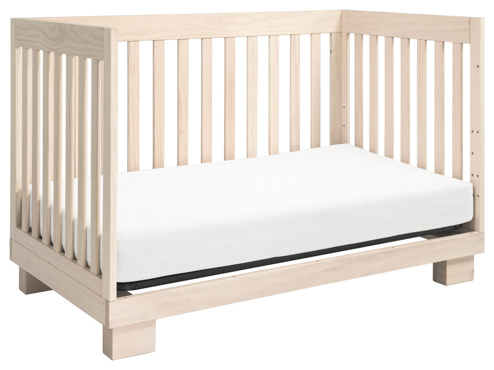 Modo 3-in-1 Convertible Crib With Toddler Bed Conversion Kit, Washed Natural