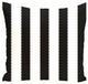 Stitch In Time Stripes Print Pillow, Black, 18"x18"
