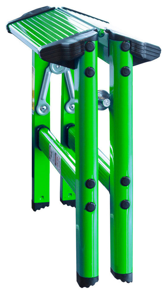 AmeriHome Lightweight Single Step Aluminum Step Stool, Bright Green