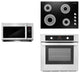 3-Piece 30" Electric Cooktop 30" Over The Range Microwave 24" Wall Oven
