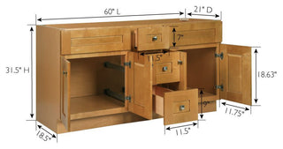 Design House 599019 Brookings 60" Single - Modern Birch