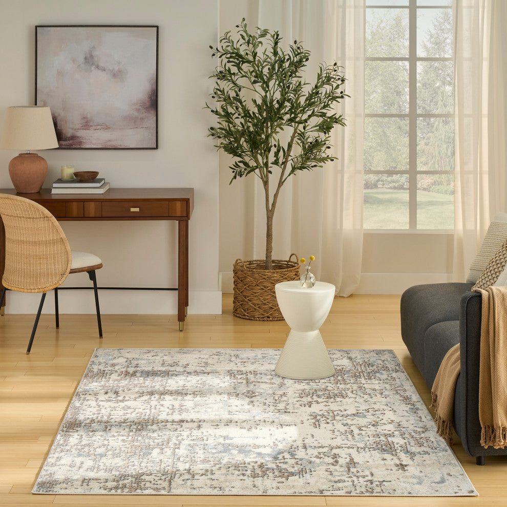 Nourison Quarry 6' x 9' Ivory Beige Modern Indoor Rug