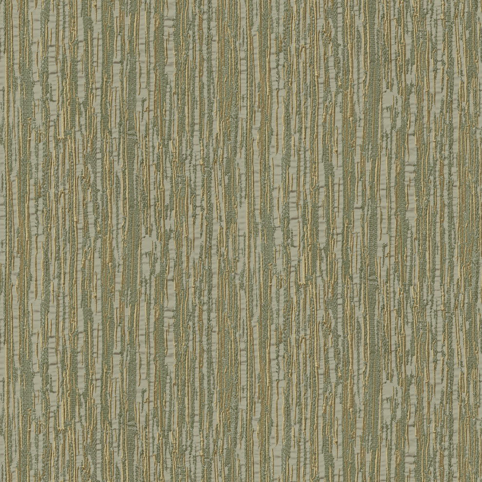 Textured Wallpaper, Grasscloth Stripes, Gold Green Metallic Taupe, Sample