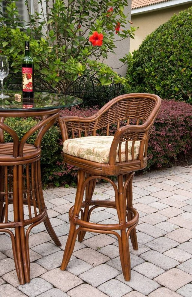 Bridgeport 24" Swivel Barstool In Sienna With Soda Ivory