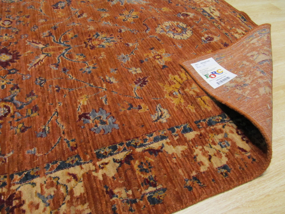 Blue Traditional Geometric Bohemian Serapi Area Rug