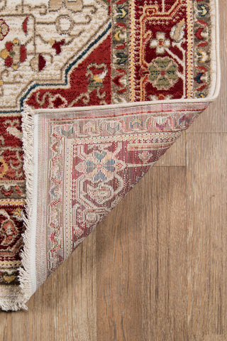 Lenox LE-02 Machine Made Red Area Rug 5'x5' Round