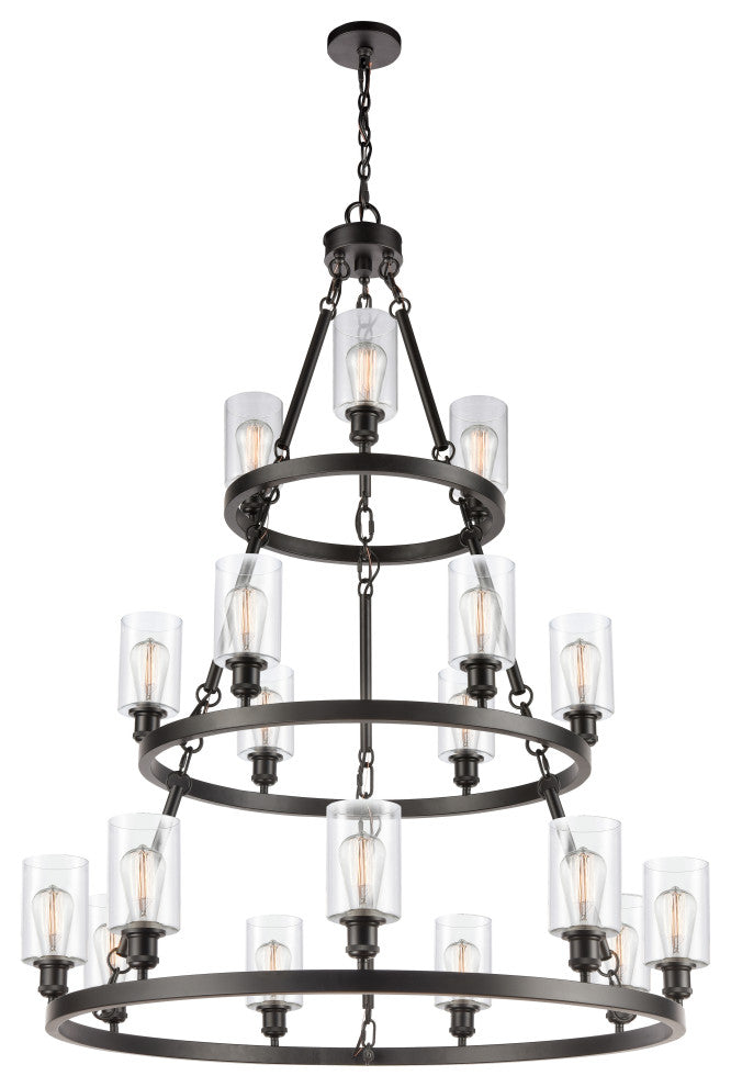INNOVATIONS LIGHTING 82034-BK-G802-LED Saloon 18 Light 48 inch Chandelier