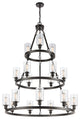 INNOVATIONS LIGHTING 82034-BK-G802-LED Saloon 18 Light 48 inch Chandelier