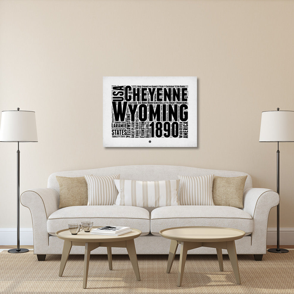 "Wyoming Word Cloud 2" Fine Art Print