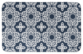 Navy Tile 34x21 Bath Mat