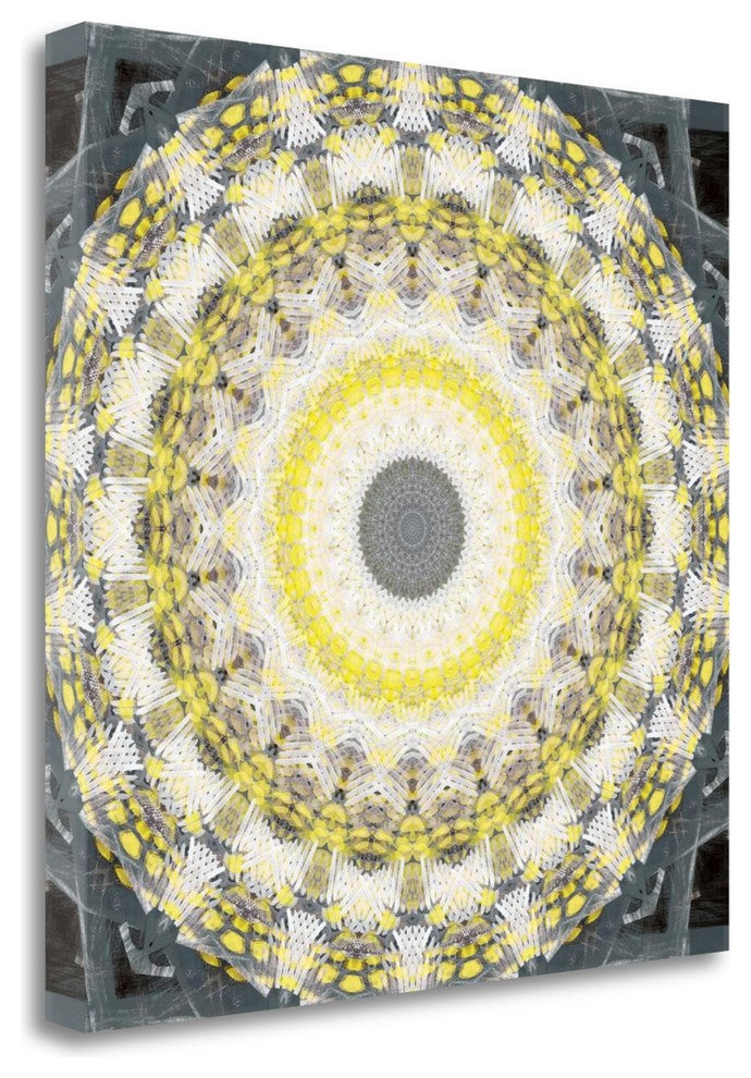 "Concrete Mandala II" By Linda Woods, Giclee Print on Gallery Wrap Canvas