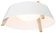 Casia 14" Flush Mount, Walnut, Gloss White, 2700k Led