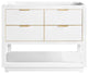 Avanity Allie 42" Vanity Only, White With Matte Gold Hardware