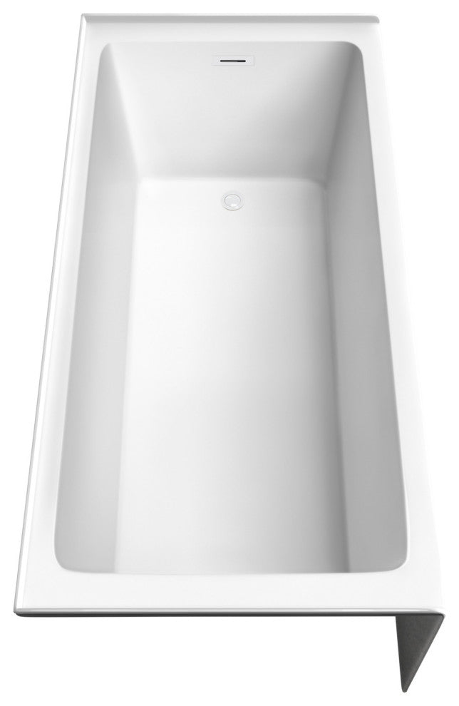 Wyndham Collection WCBTW16632R Grayley 66" Three Wall Alcove - White / Matte