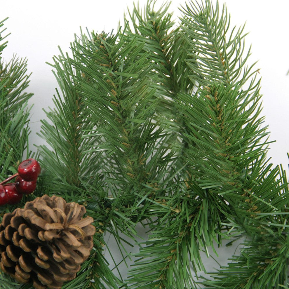 9' x 10" Noble Fir With Berries/Pine Cones Artificial Christmas Garland, Unlit