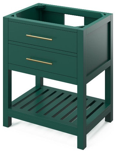 Wavecrest Contemporay Forest Green 30" Vanity, Black Granite Top