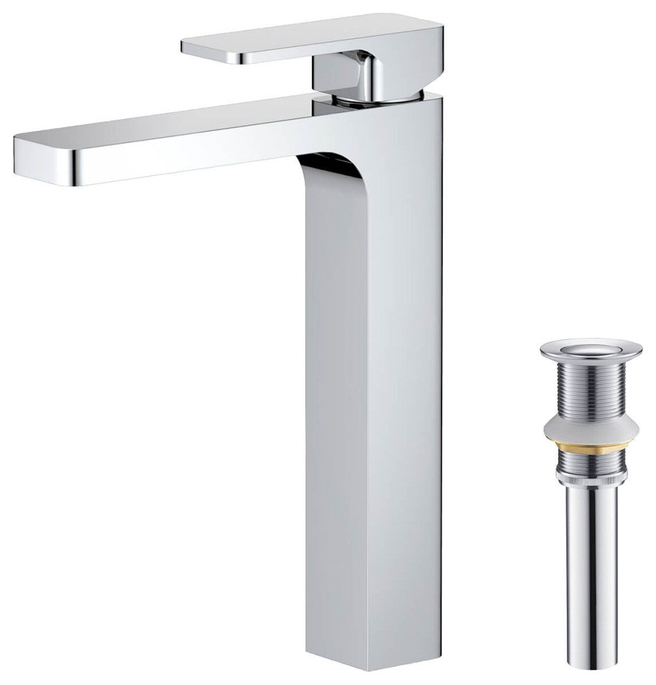 Blaze-T Single Handle Bathroom Vessel Sink Faucet, Chrome