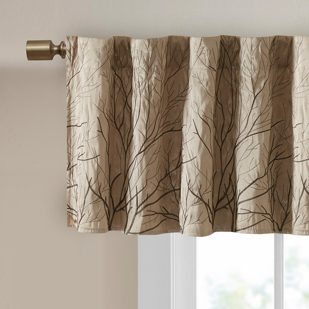 Madison Park Andora Embroidered Faux Silk Window Panel