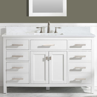 Valentino Single Vanity, White, 54"