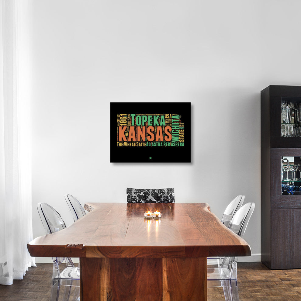 "Kansas Word Cloud 1" Fine Art Print