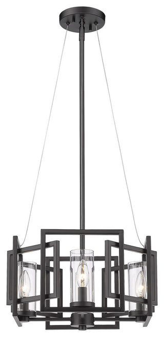 Marco Semi-Flush Matte Black With Clear Glass