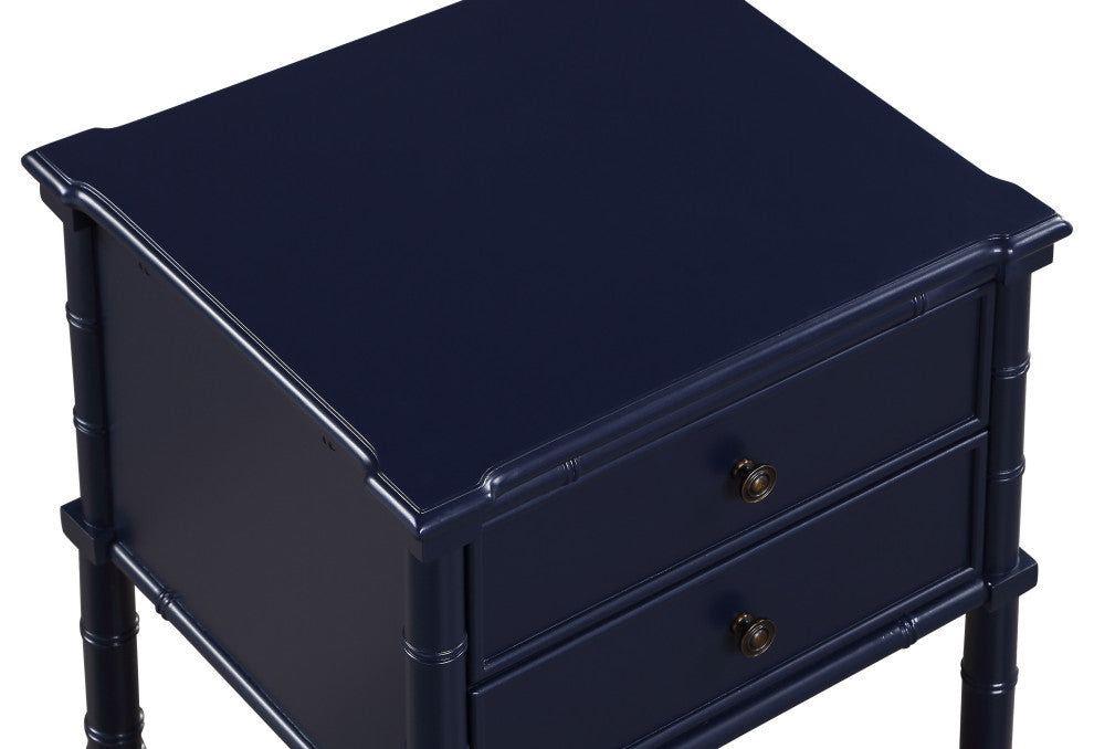 Ellison 2-Drawer Nightstand, Midnight Blue