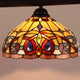 Serenity Victorian Tiffany-Style Dark Bronze 3 Light Island Pendant 45" Wide