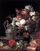 Ferdinand Georg Waldmuller Bouquet in an Attic Bell Crater Wall Decal