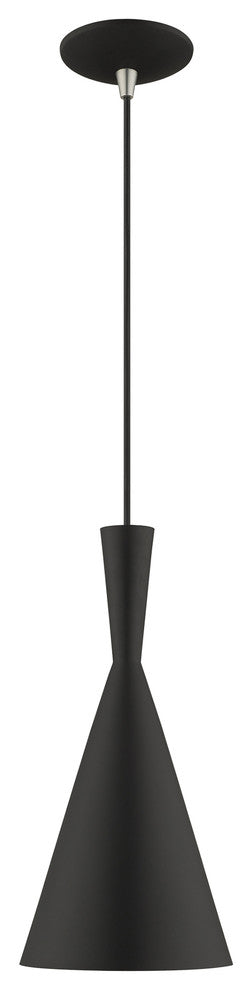 Livex Lighting 41185 Waldorf 7"W Mini Pendant - Black