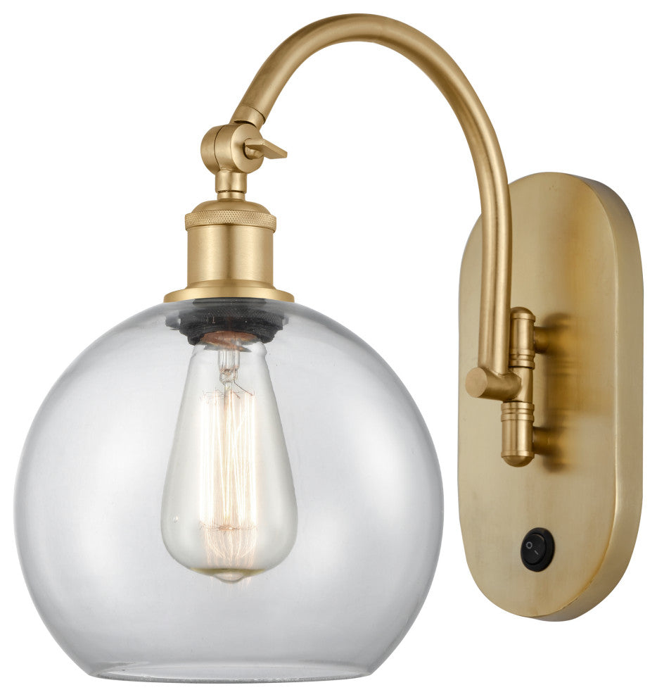 Innovations 518-1W-SG-G122-8 1 Light 8" Sconce, Satin Gold