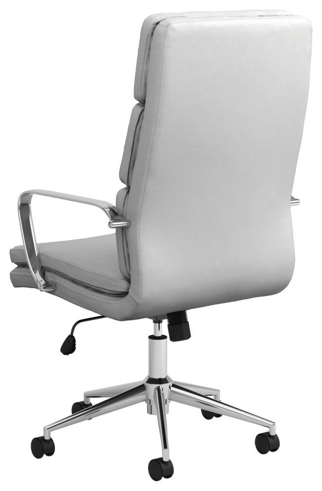 High Back Upholstered Office Chair, White